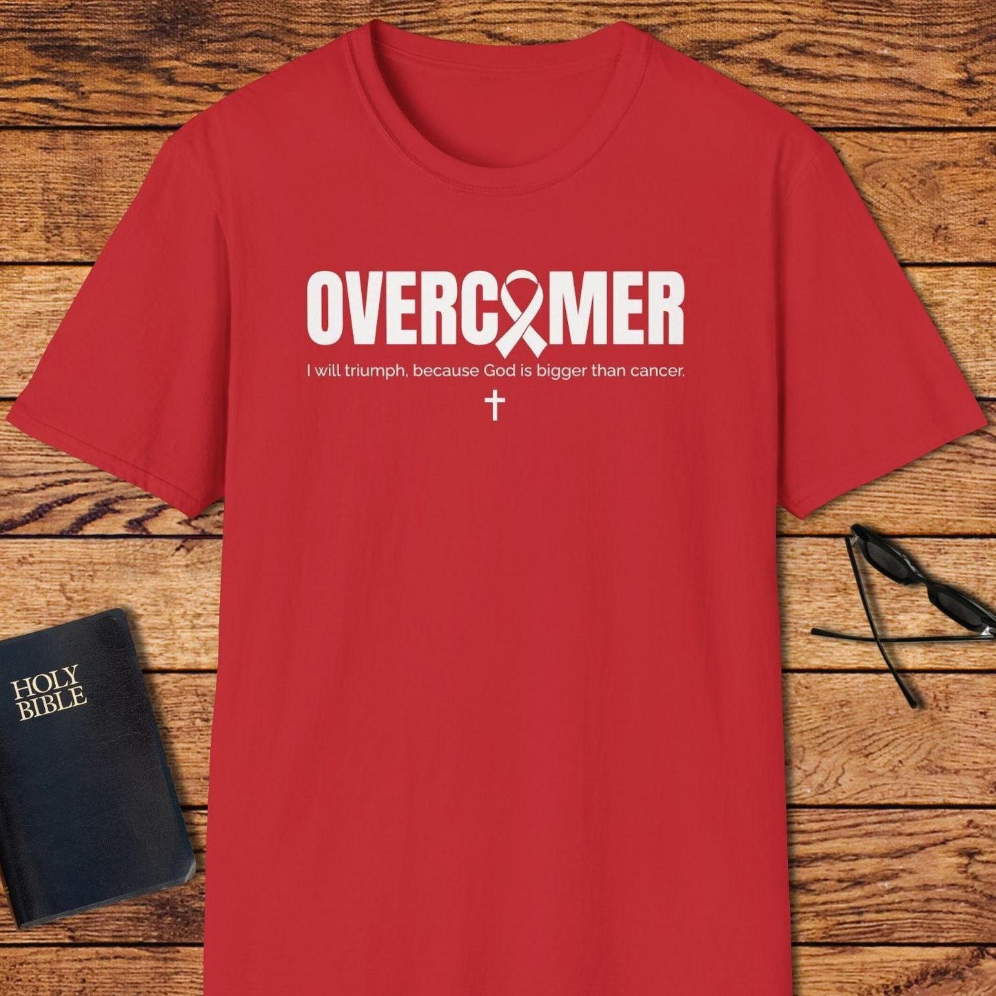 Overcomer Ribbon I Will Triumph T-Shirt