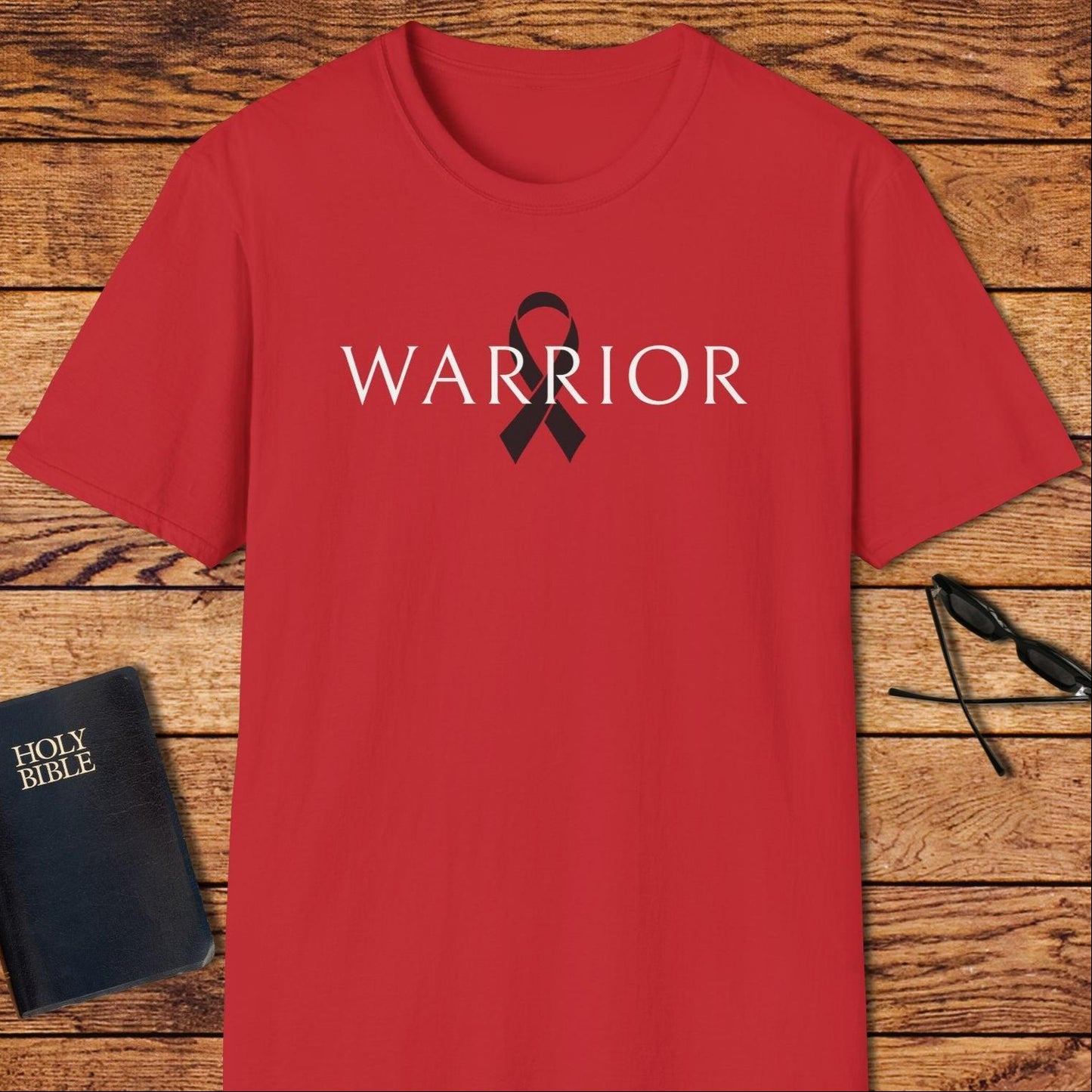 Warrior In Ribbon Word T-Shirt
