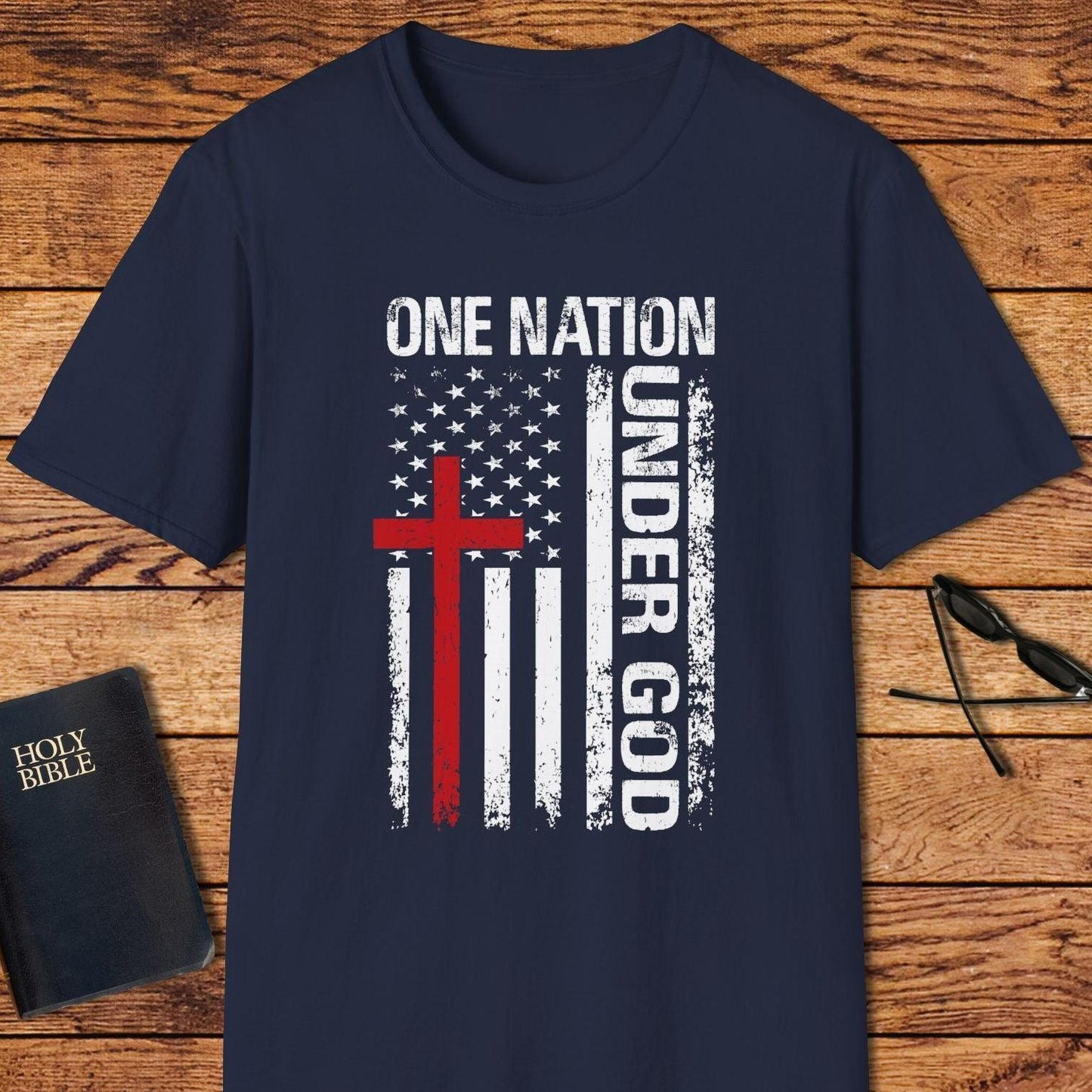 One Nation Under God Red Cross T-Shirt