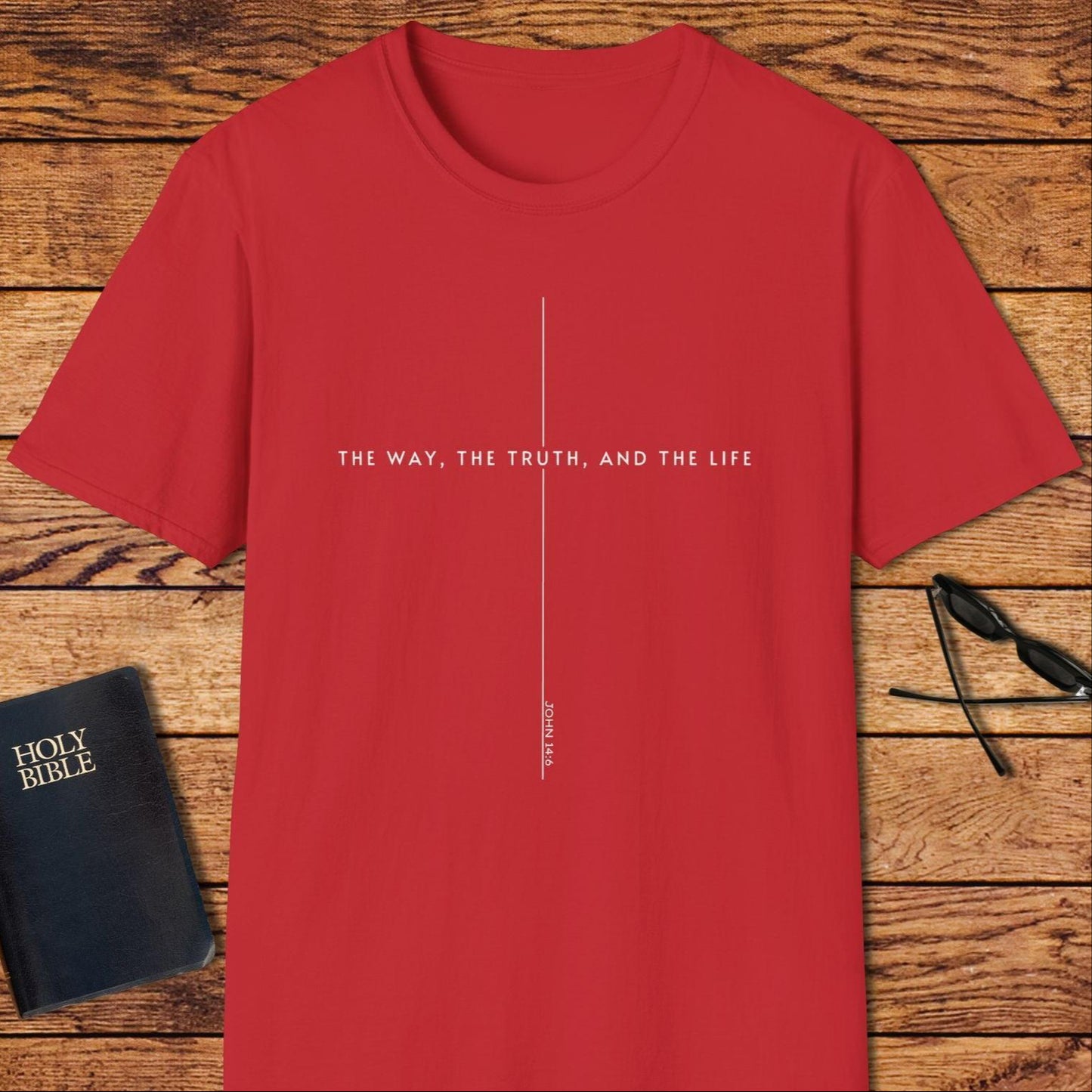 The Way The Truth The Life Line Cross T-Shirt