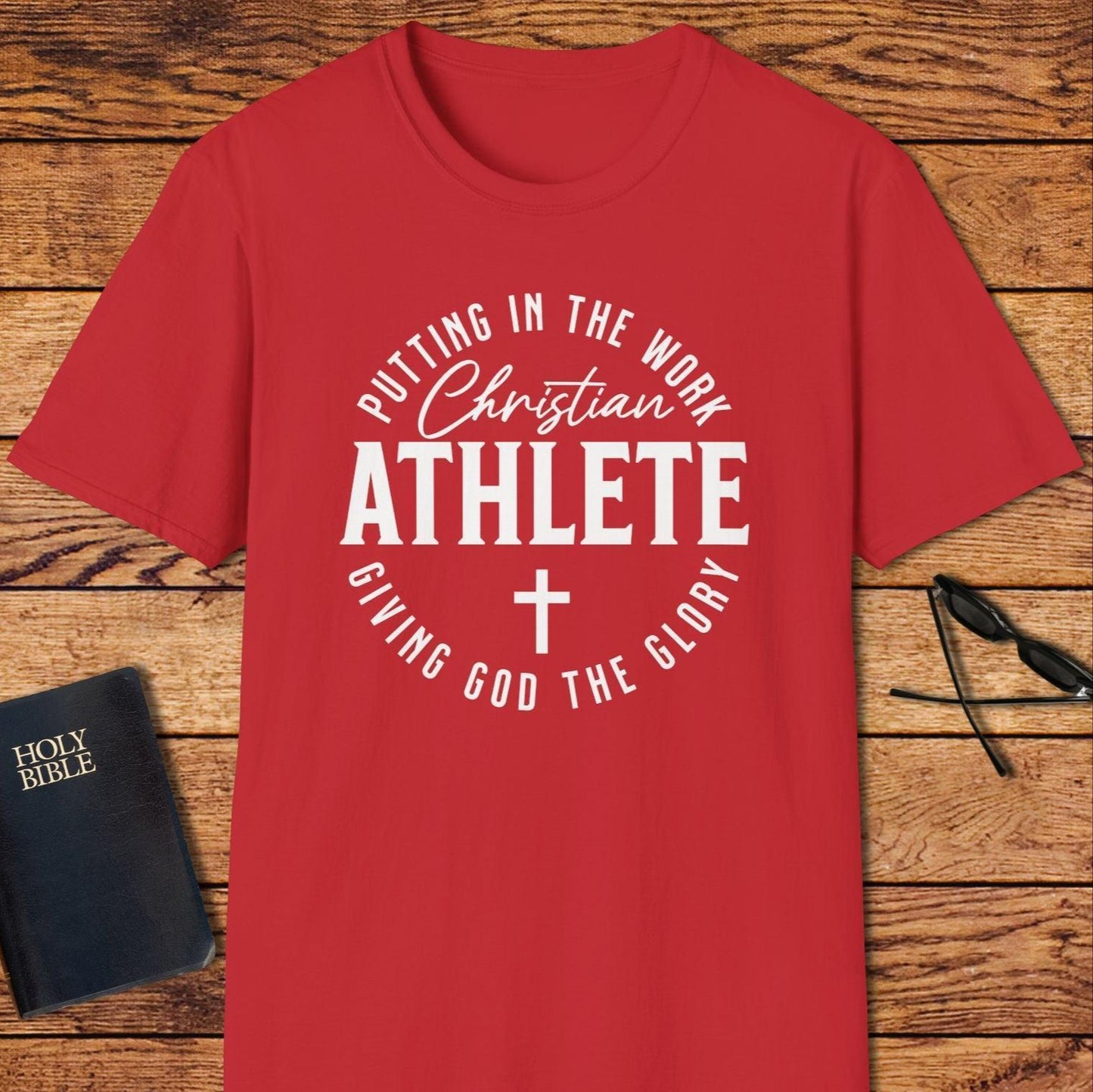 Christian Athlete Circle Words T-Shirt