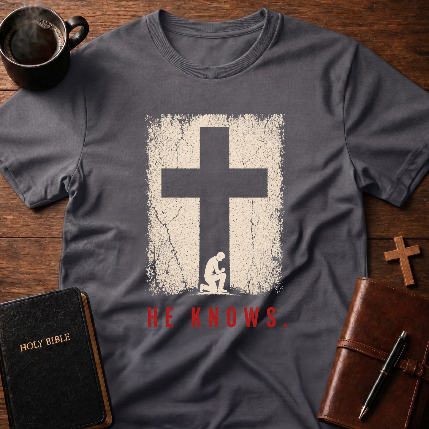 He Knows (Cross) T-Shirt