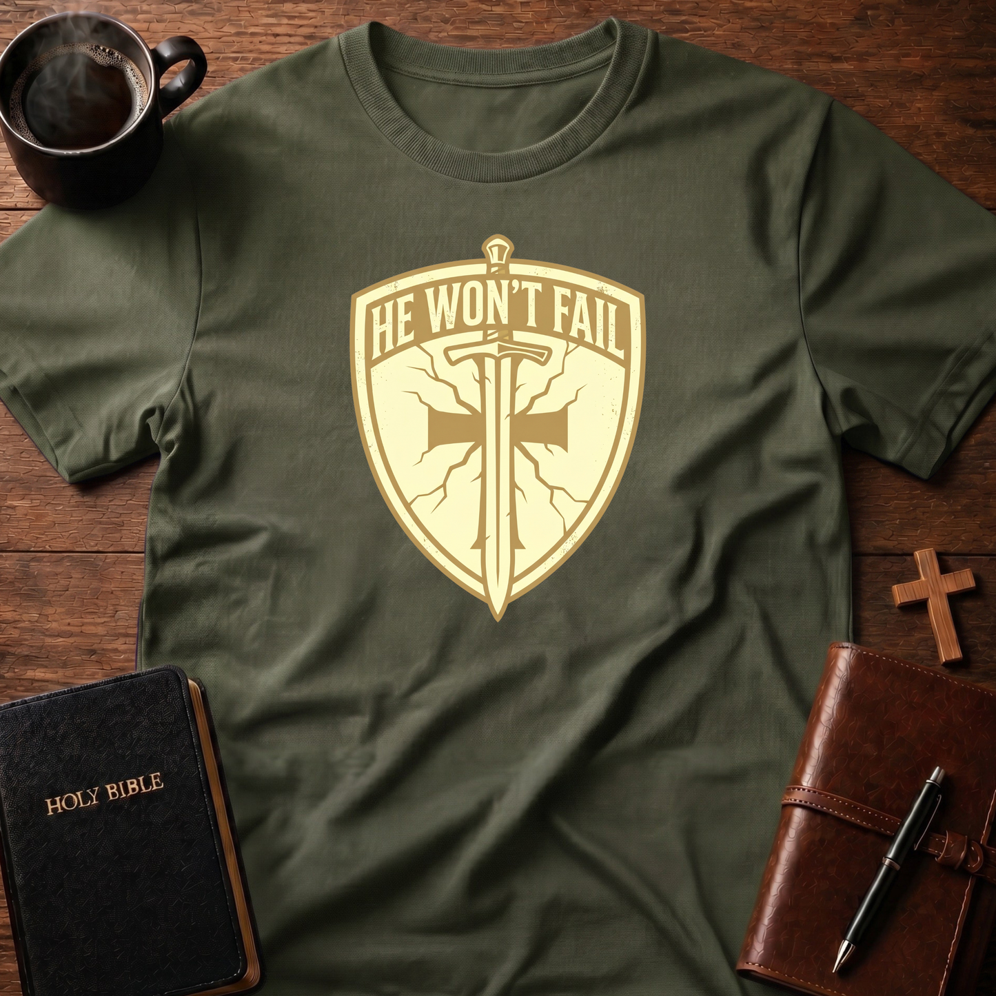 Shield He Won't T-Shirt