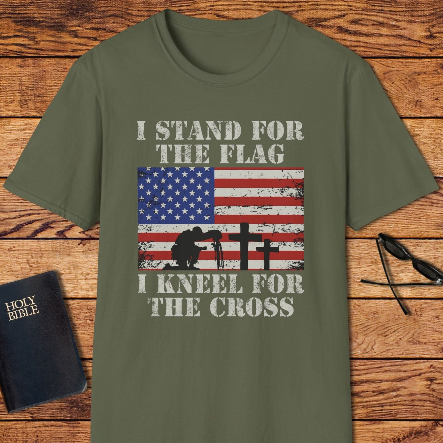 I Stand For The Flag I Kneel For The Cross T-Shirt