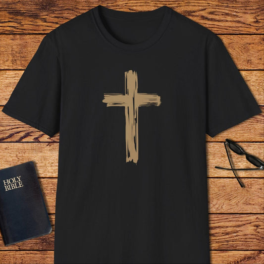 Cross Wood Simple T-Shirt