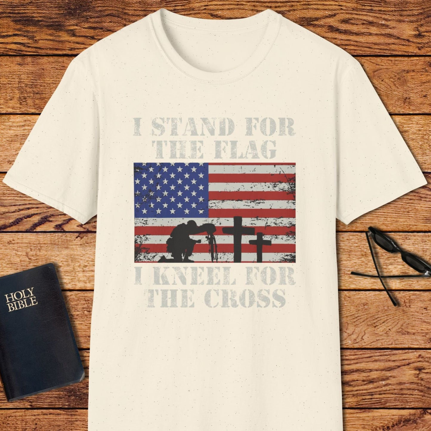I Stand For The Flag I Kneel For The Cross T-Shirt