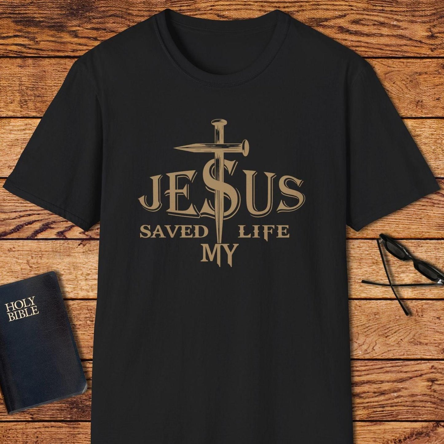 Jesus Saved My Life Nails Through S T-Shirt