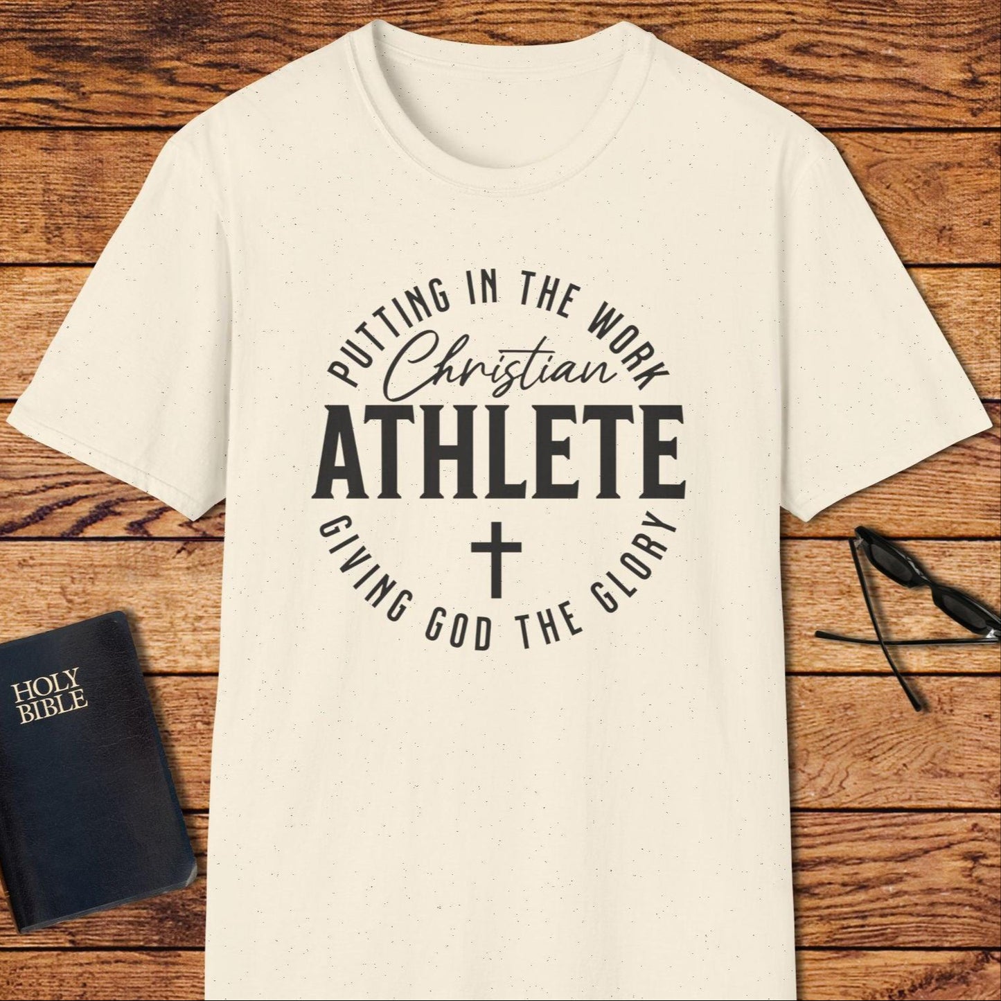 Christian Athlete Circle Words T-Shirt