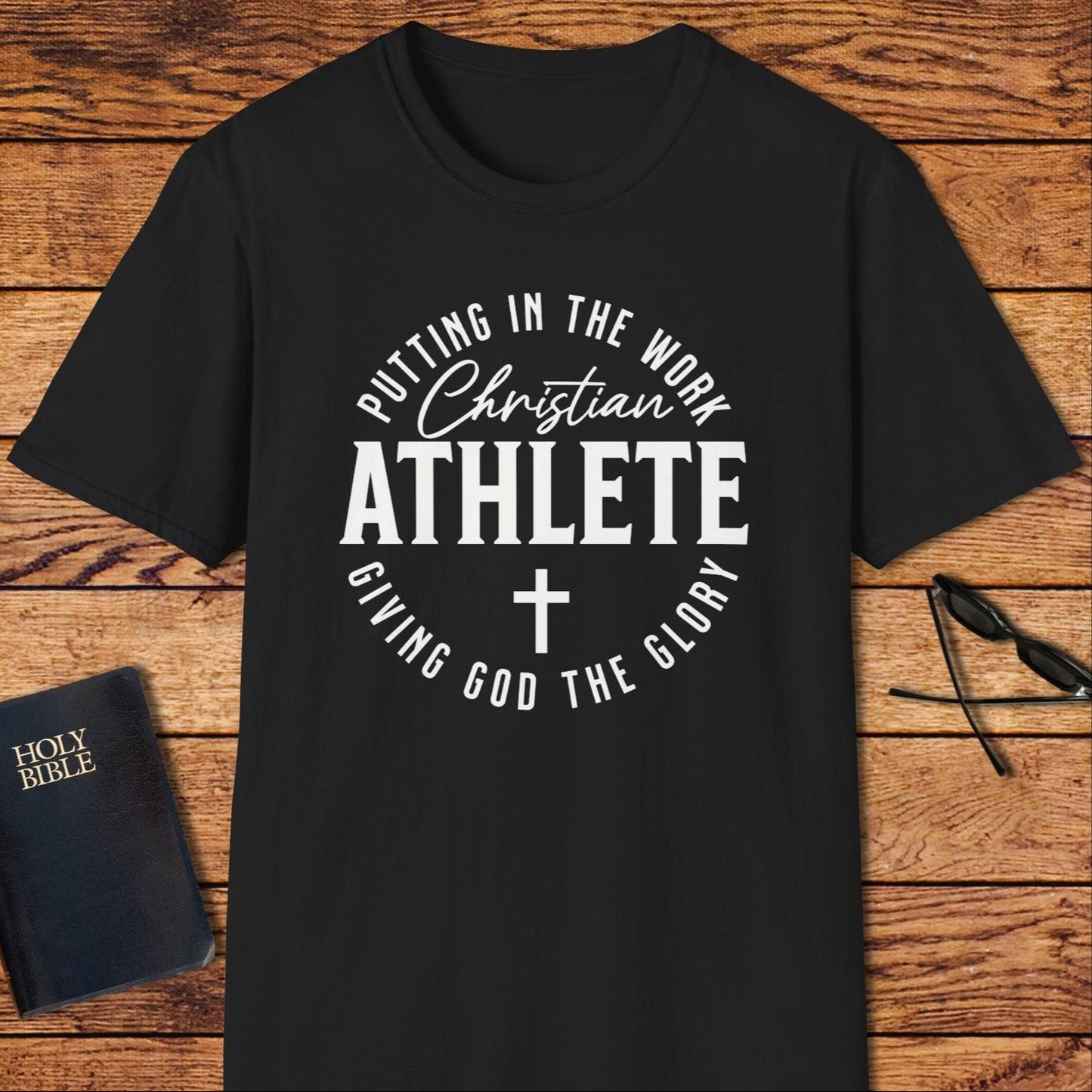 Christian Athlete Circle Words T-Shirt
