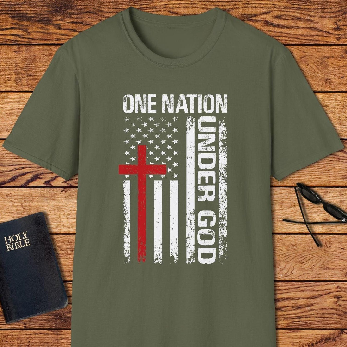 One Nation Under God Red Cross T-Shirt