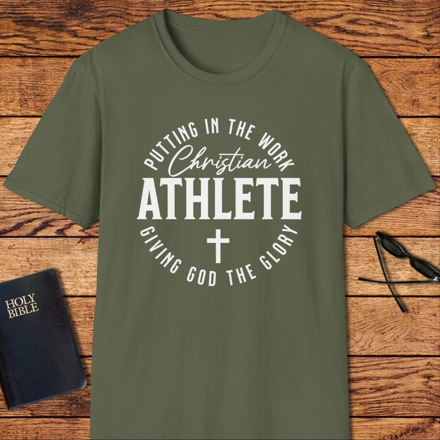 Christian Athlete Circle Words T-Shirt