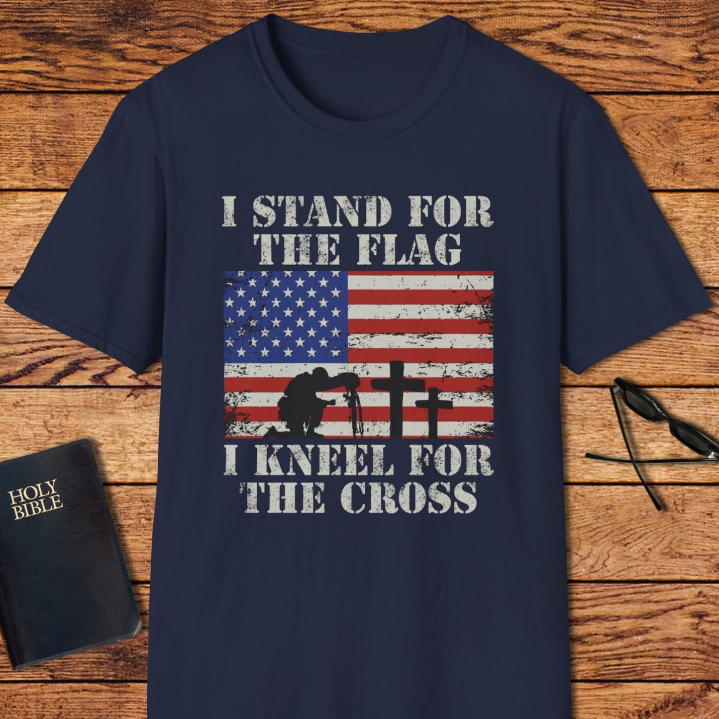 I Stand For The Flag I Kneel For The Cross T-Shirt