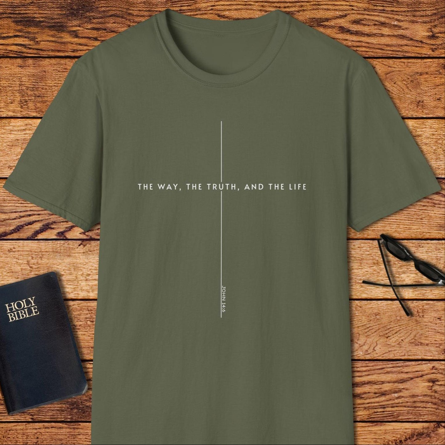 The Way The Truth The Life Line Cross T-Shirt
