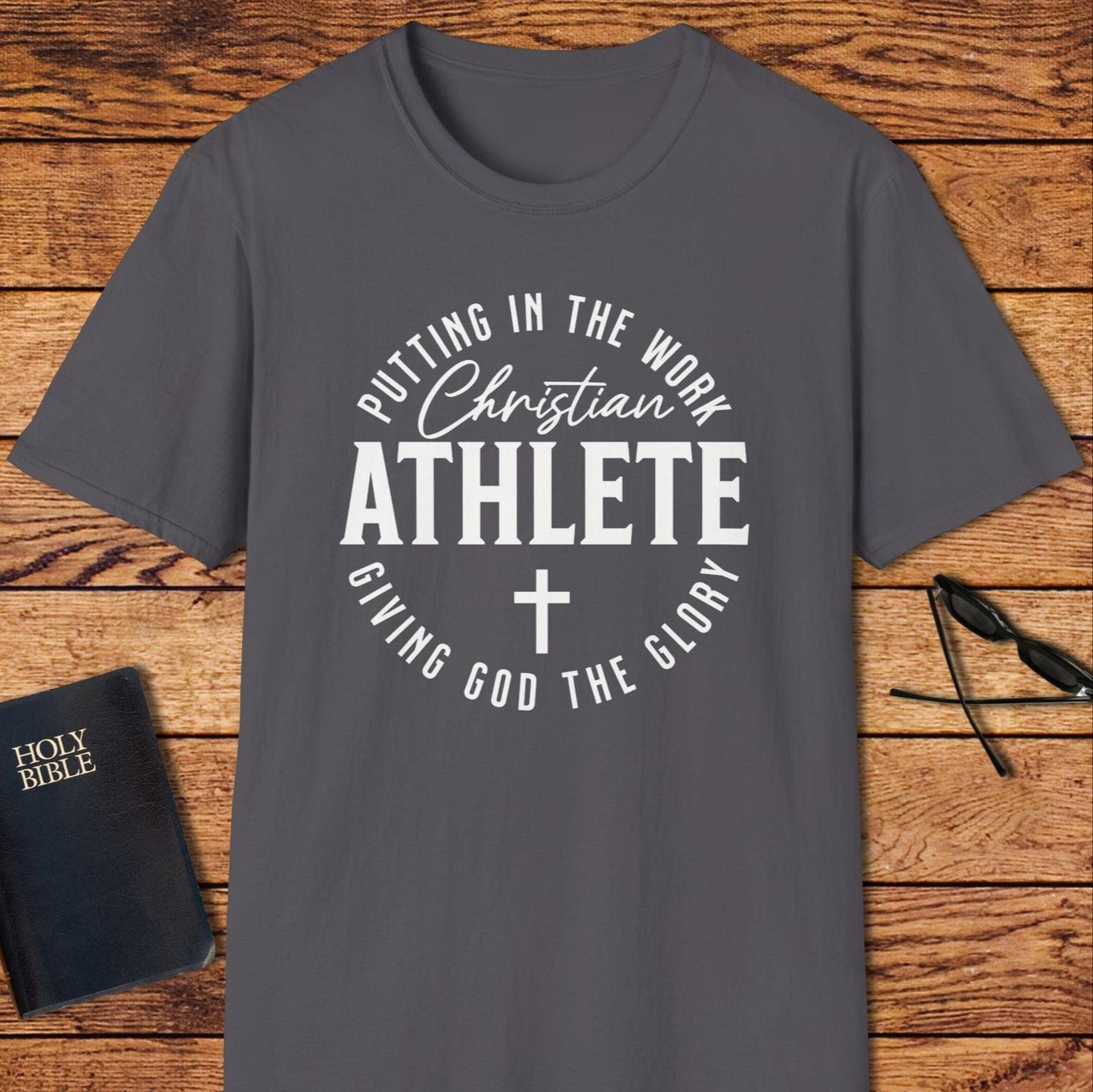 Christian Athlete Circle Words T-Shirt