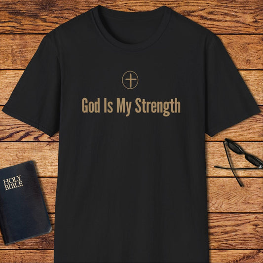 God Is My Strength Cross Circle T-Shirt