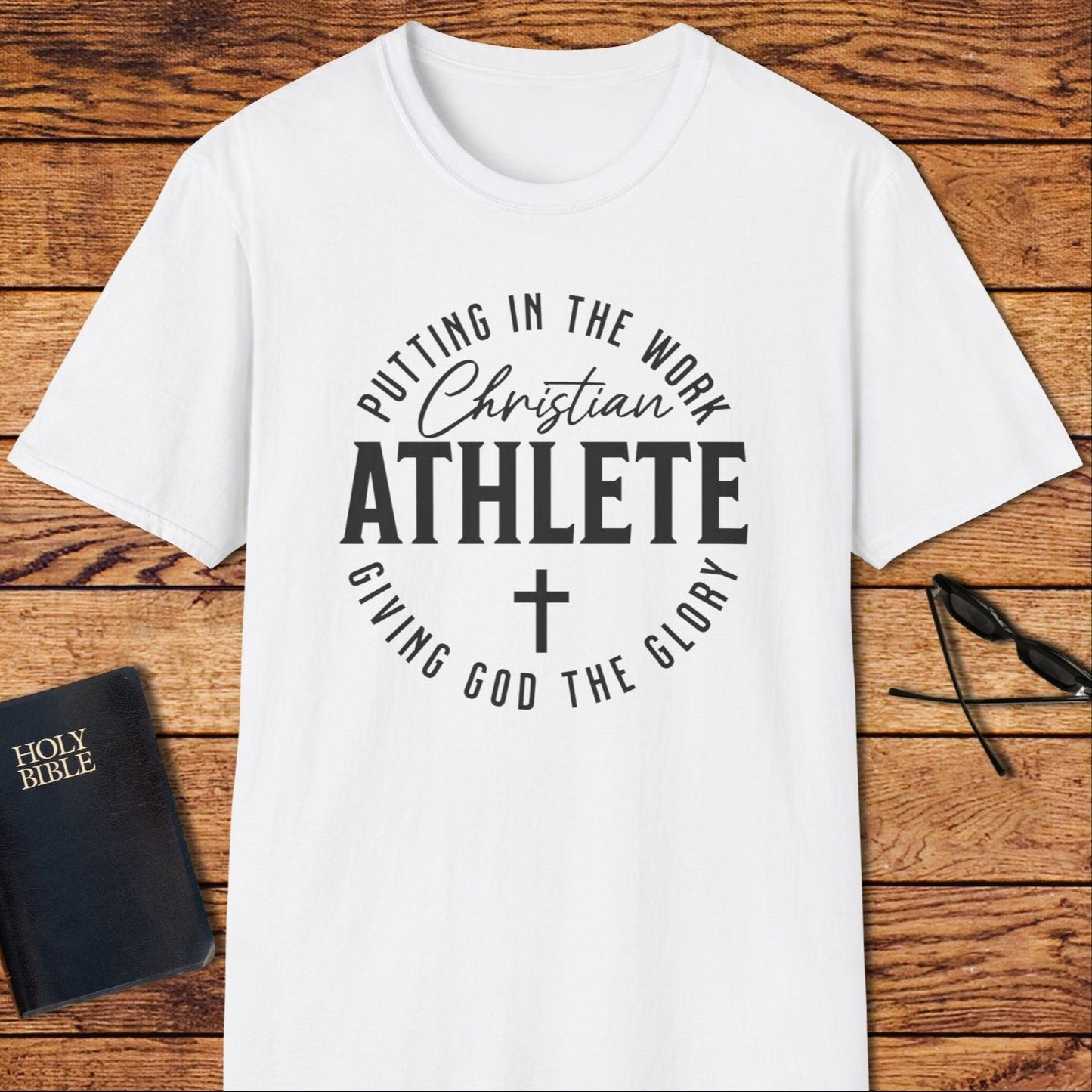 Christian Athlete Circle Words T-Shirt