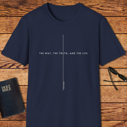 The Way The Truth The Life Line Cross T-Shirt