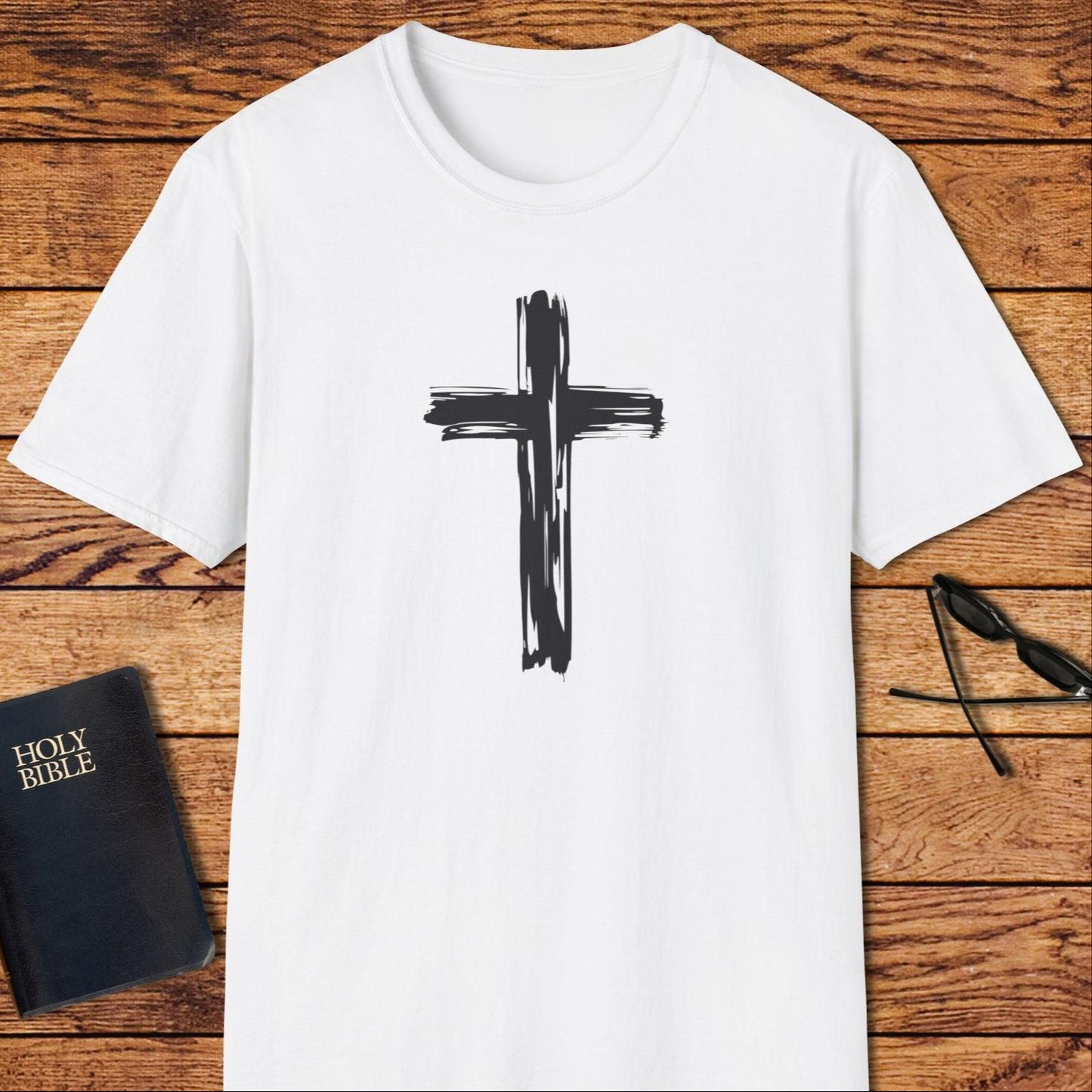 Cross Wood Simple T-Shirt