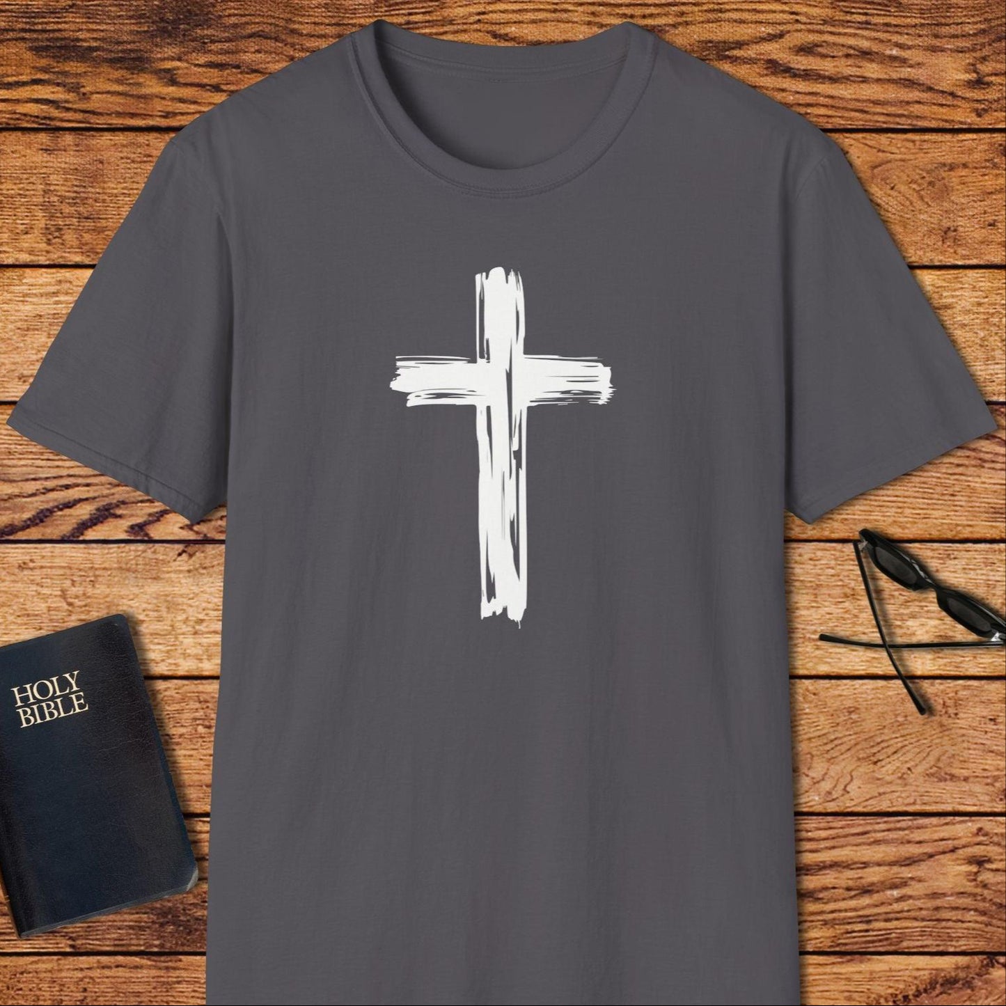 Cross Wood Simple T-Shirt