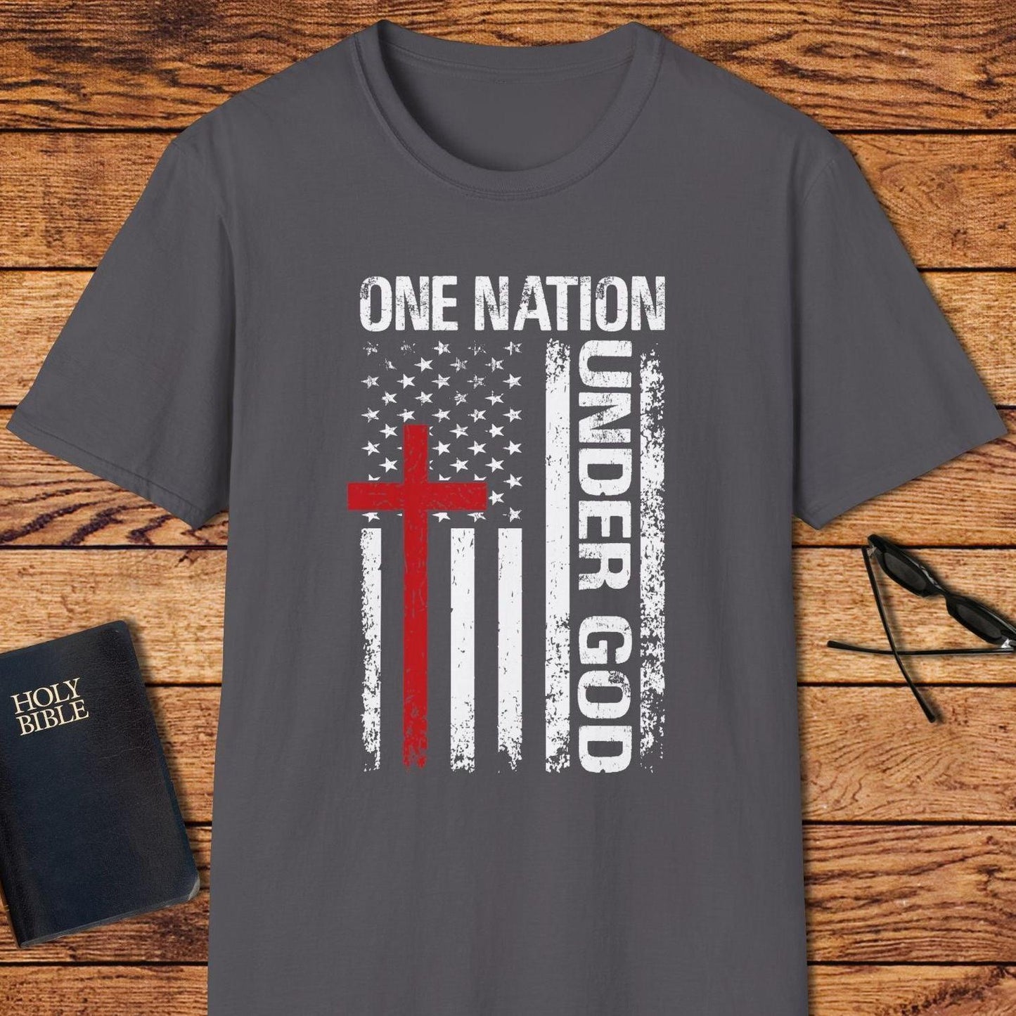 One Nation Under God Red Cross T-Shirt
