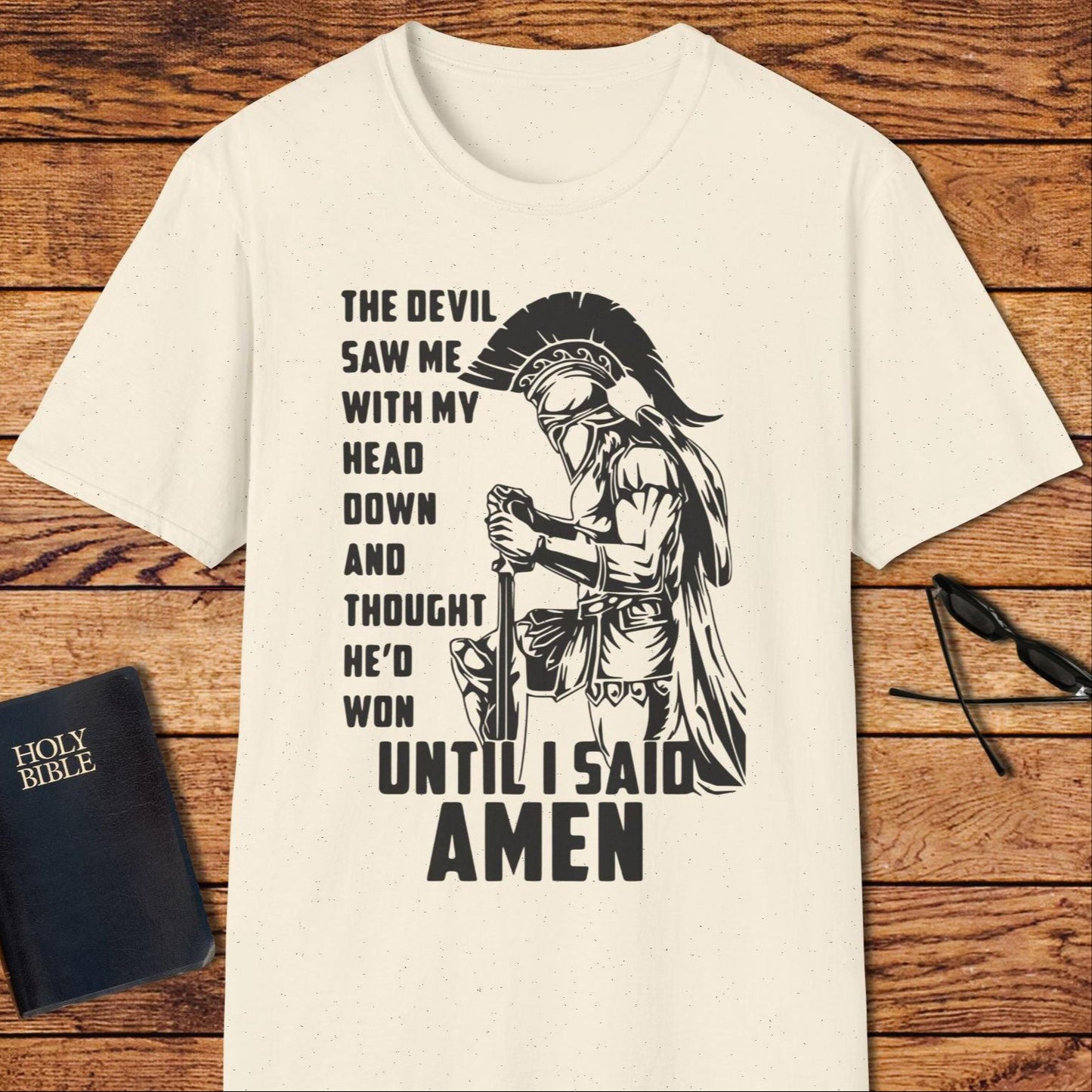 The Devil Saw Me...Amen (Spartan) T-Shirt