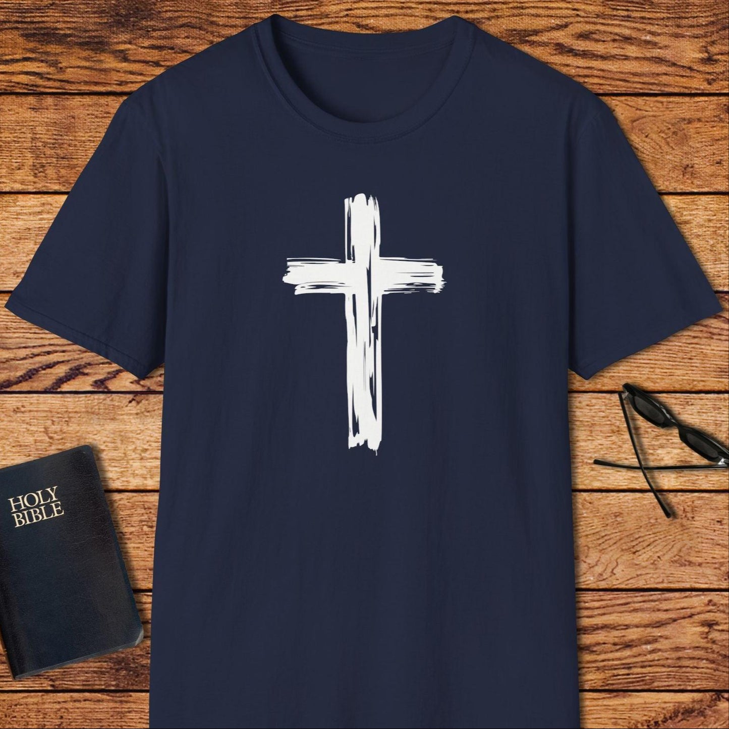 Cross Wood Simple T-Shirt