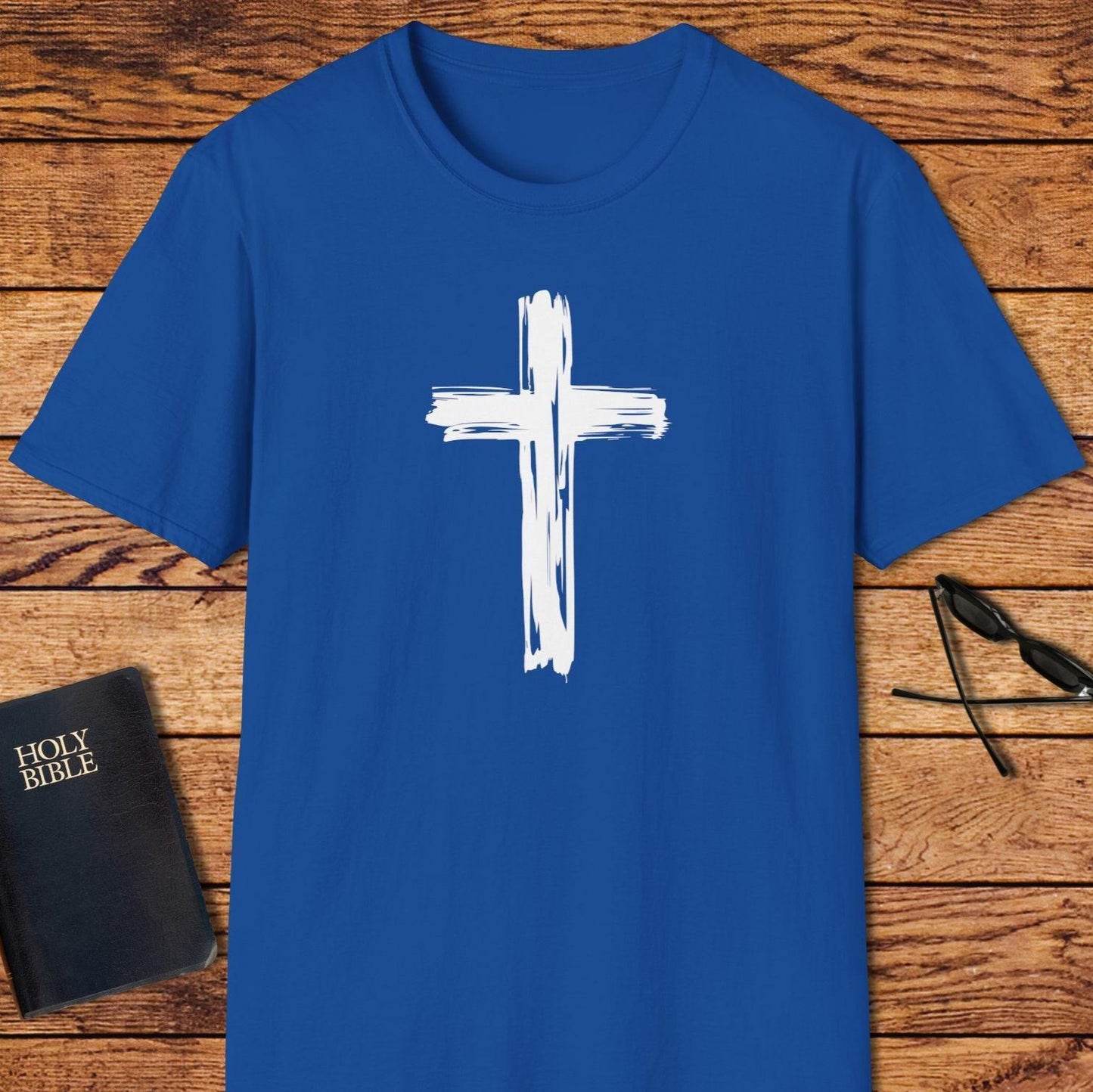 Cross Wood Simple T-Shirt