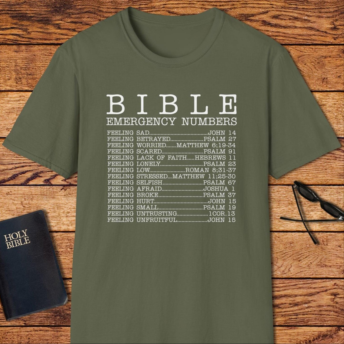 Bible Emergency Numbers T-Shirt