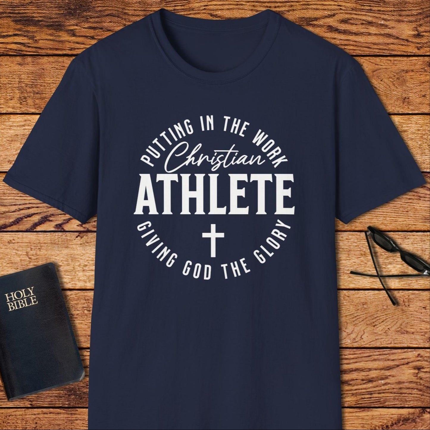 Christian Athlete Circle Words T-Shirt