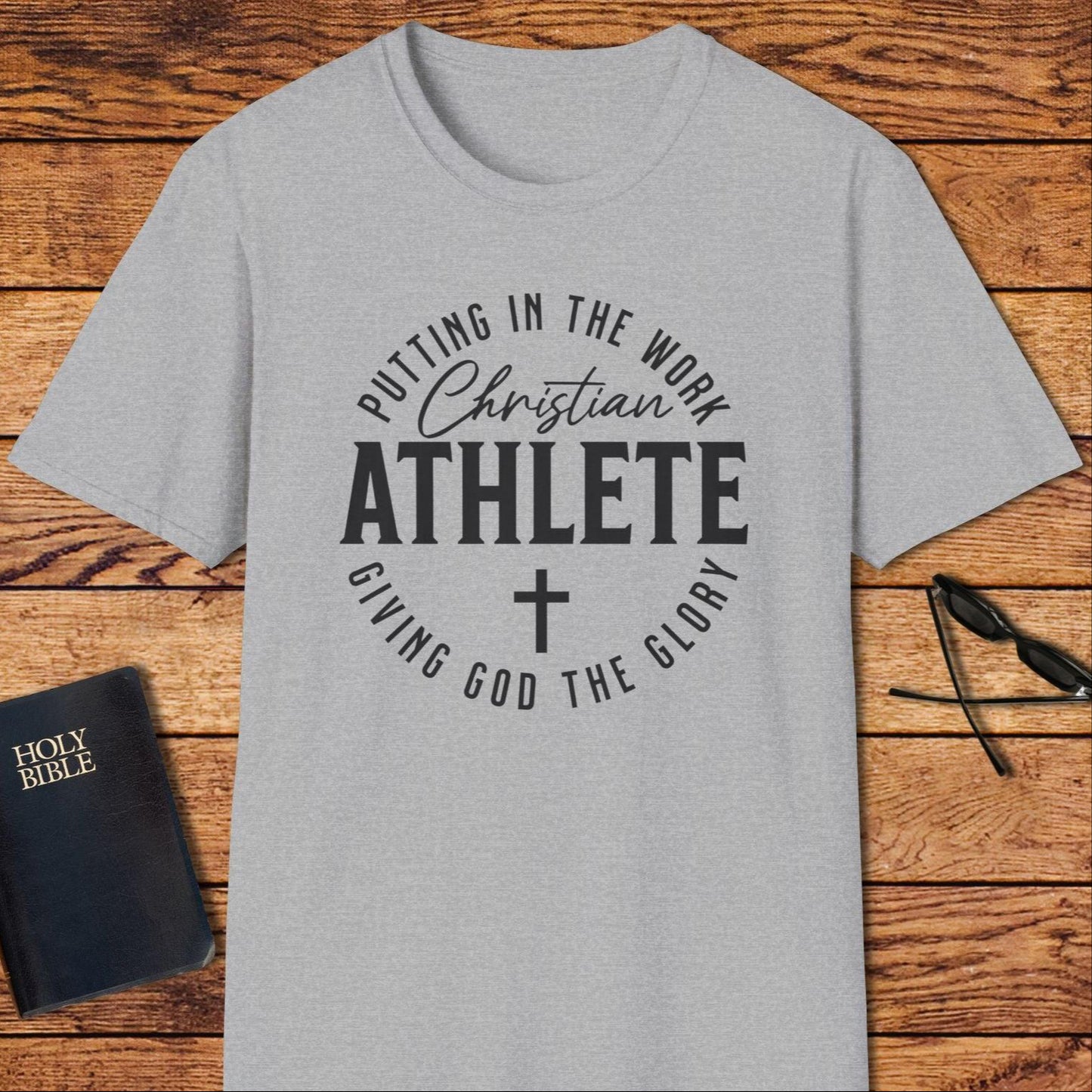 Christian Athlete Circle Words T-Shirt