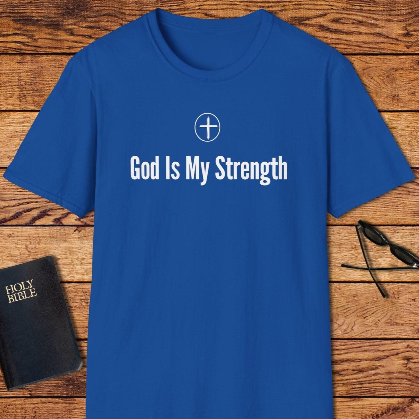God Is My Strength Cross Circle T-Shirt