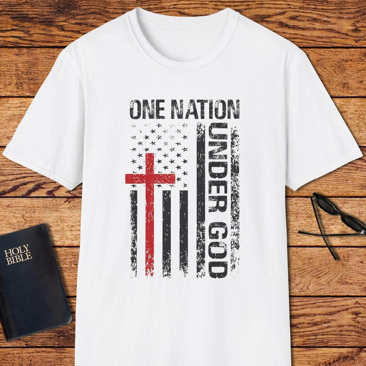 One Nation Under God Red Cross T-Shirt