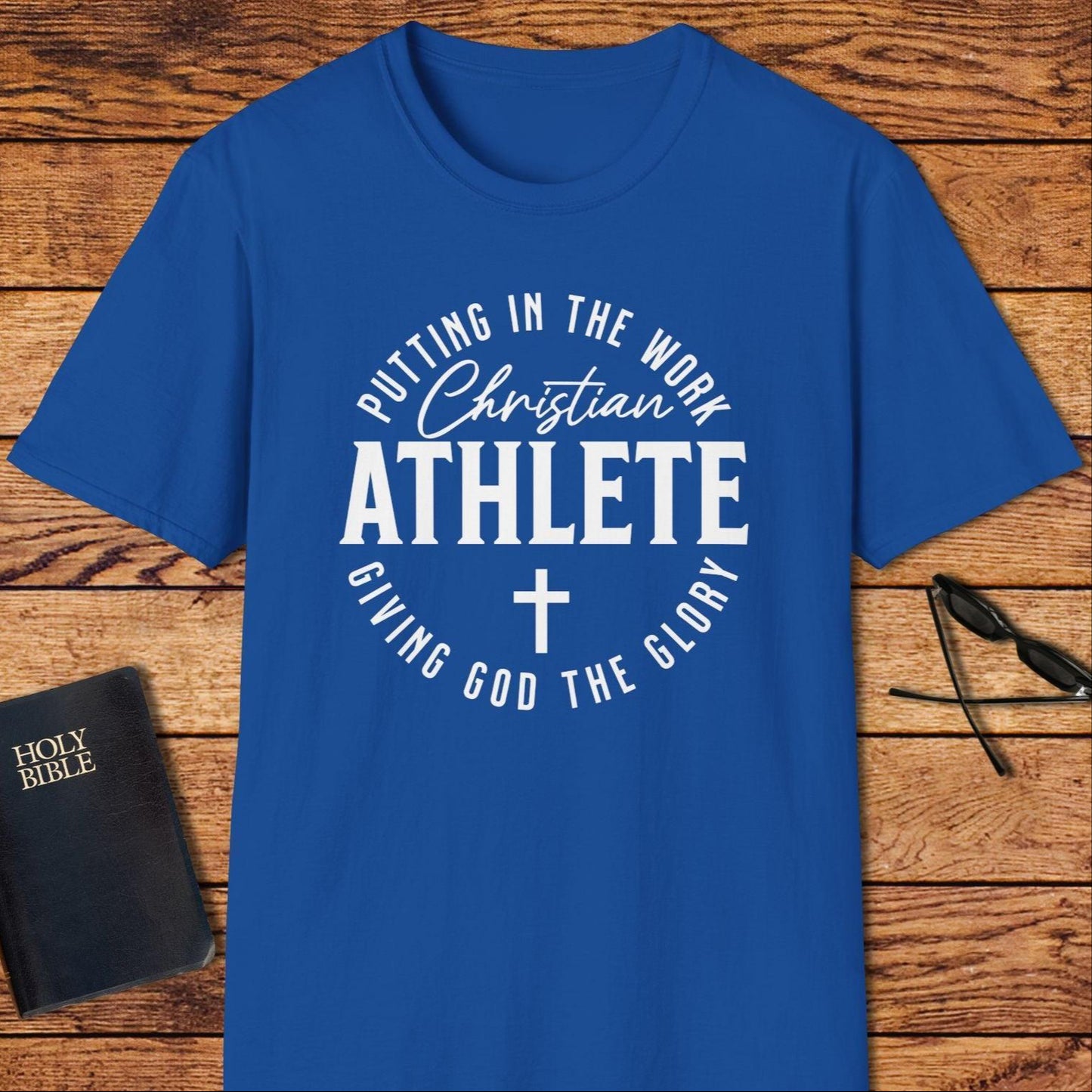 Christian Athlete Circle Words T-Shirt