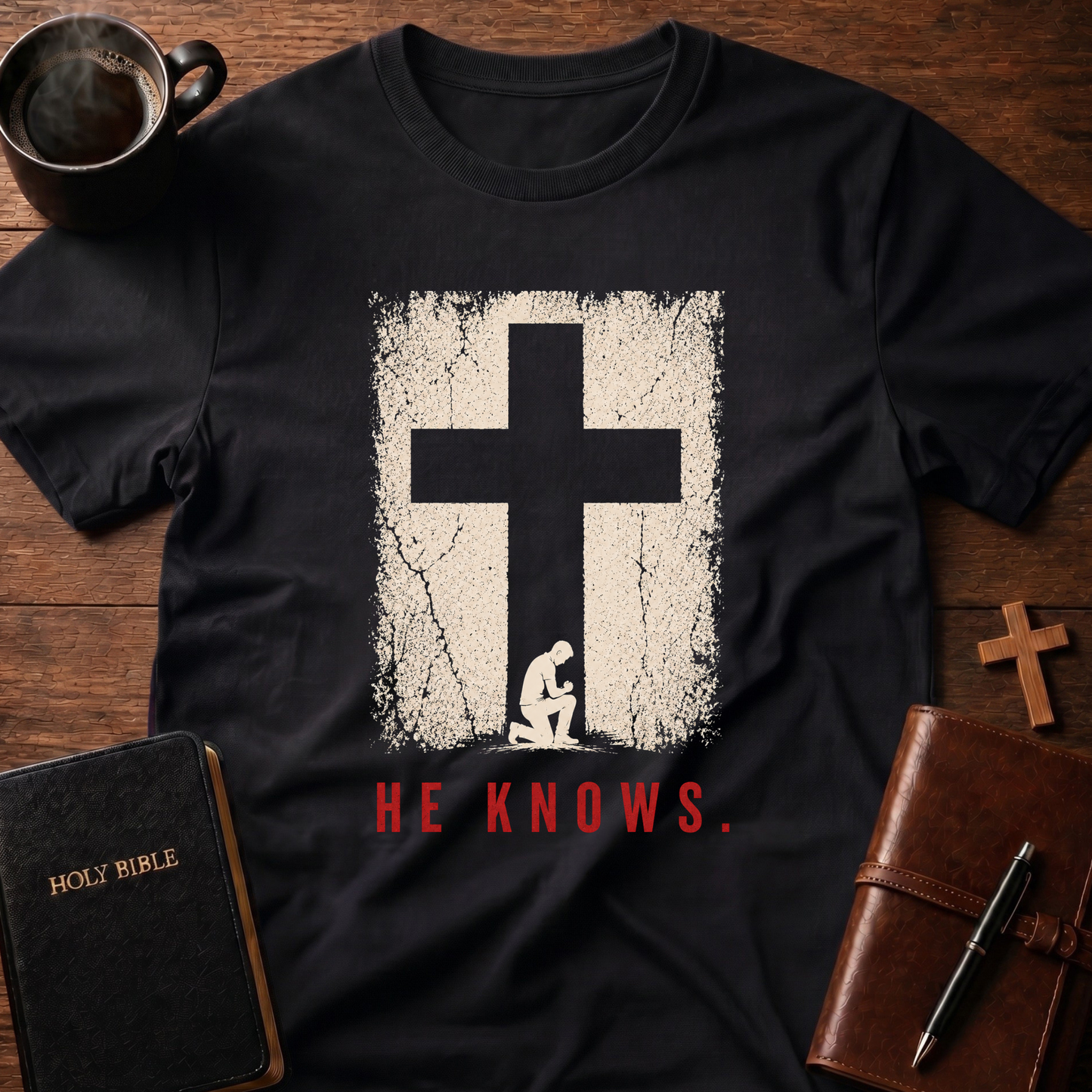 He Knows (Cross) T-Shirt