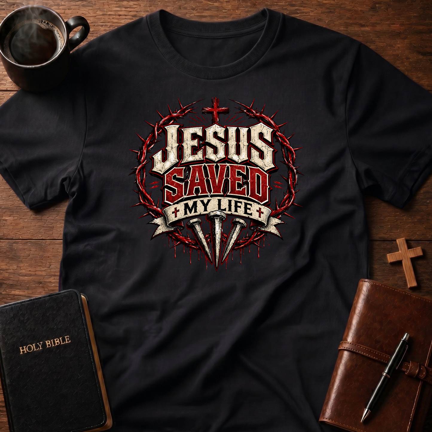 Jesus Cross Crown Nails T-Shirt