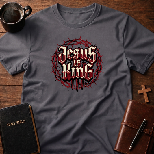 Jesus Is King Red Cross T-Shirt