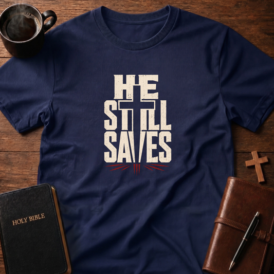 He Still Saves Cross T-Shirt