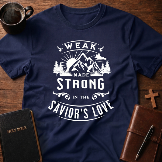 Weak Made Strong In The Saviors Love T-Shirt
