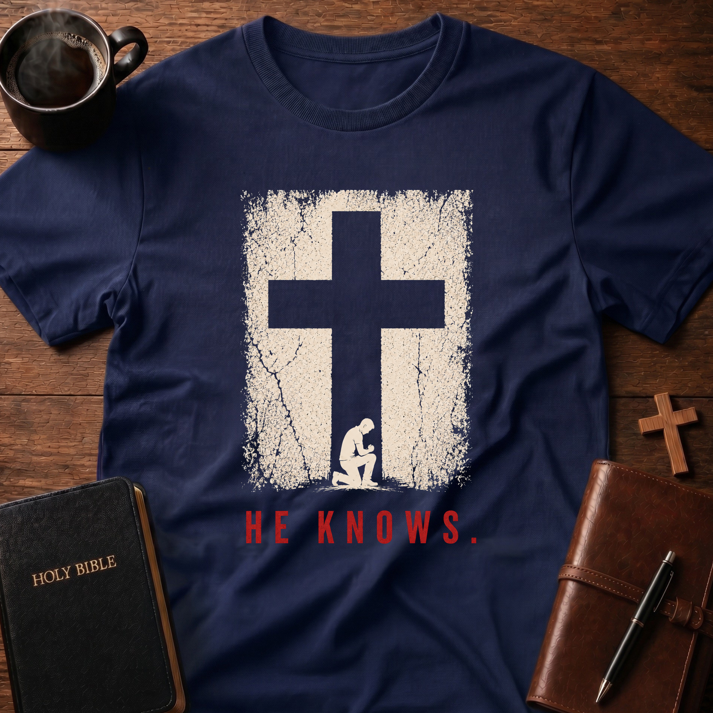 He Knows (Cross) T-Shirt