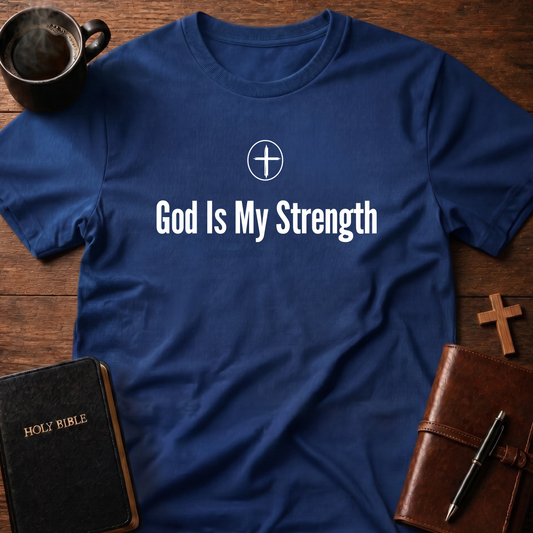 God Is My Strength Cross Circle T-Shirt