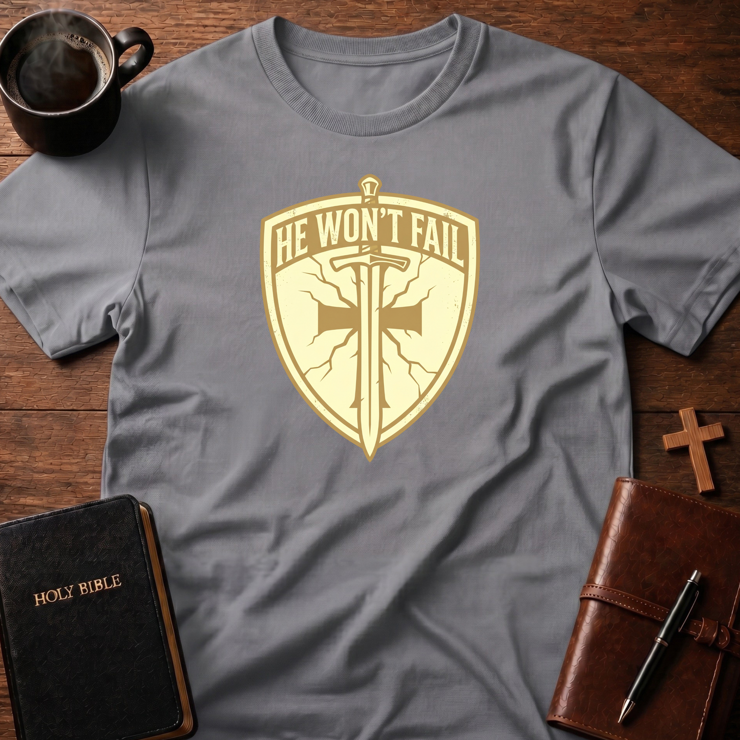 Shield He Won't T-Shirt